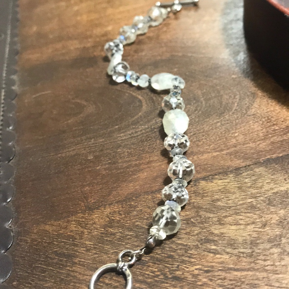 Quartz Crystal & Moonstone Bracelet